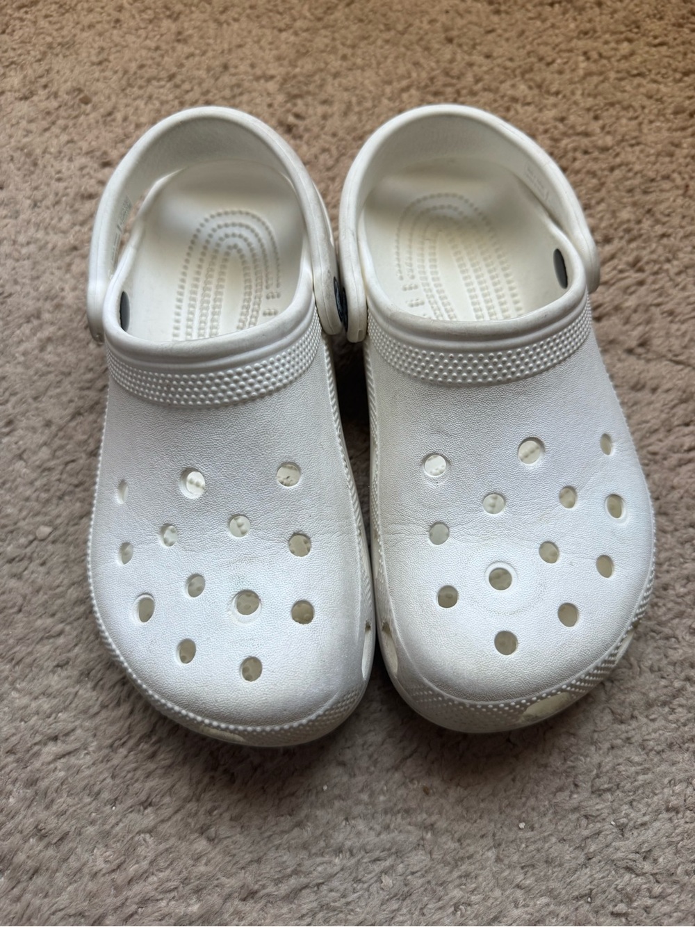Kids White Crocs size J4